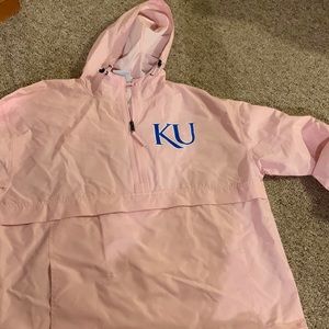 New pink ku rain coat
